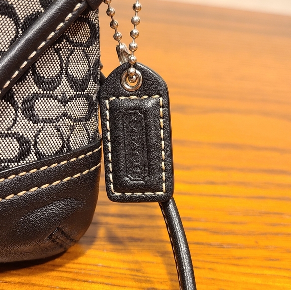 Coach Signature "C" Black Wristlet - Picture 4 of 5
